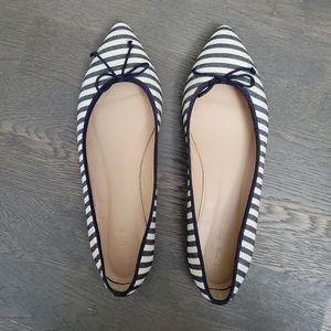 Stripy ballet flats